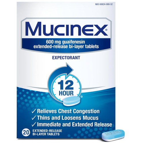 Mucinex 600mg Extended Release Bilayer Tablet 20