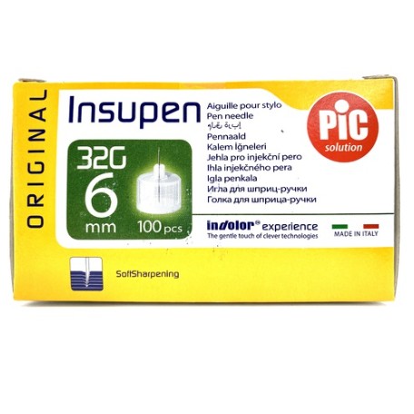 Pic Insupen Insulin Needles 32 G X 6 Mm 100 Pcs