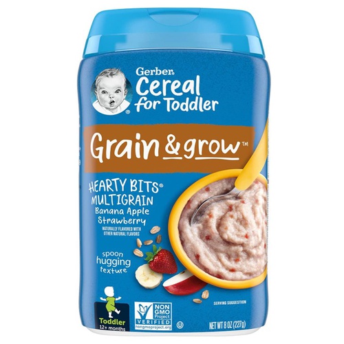 Gerber Baby Cereal Hearty Bits Multigrain Banana A...